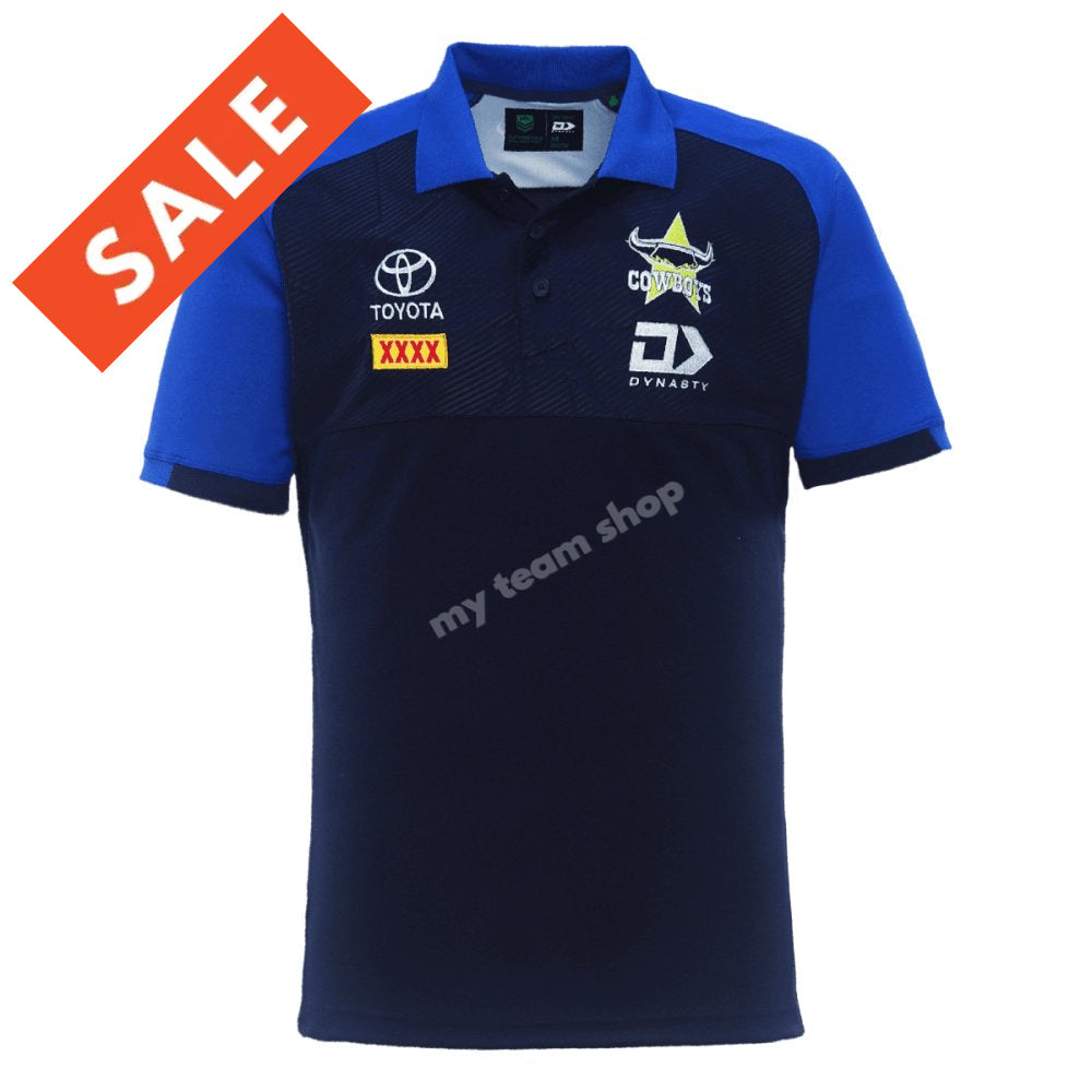 2024 North Queensland Cowboys Men’s Blue Media Polo 