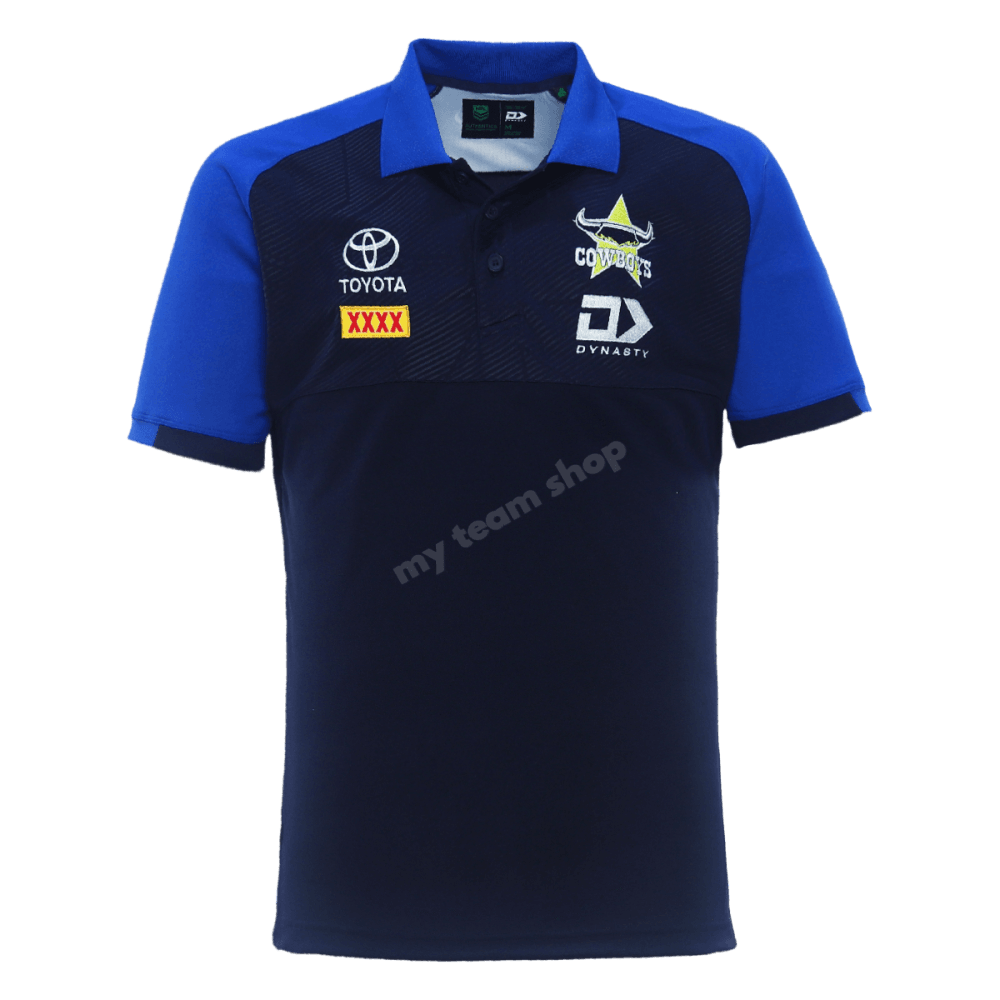 2024 North Queensland Cowboys Men’s Blue Media Polo 