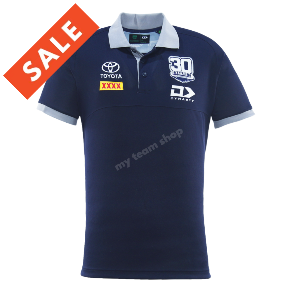 North Queensland Cowboys 2025 Nrl Media Polo Navy Media Polo