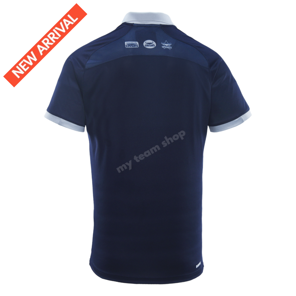 North Queensland Cowboys 2025 Nrl Media Polo Navy Media Polo