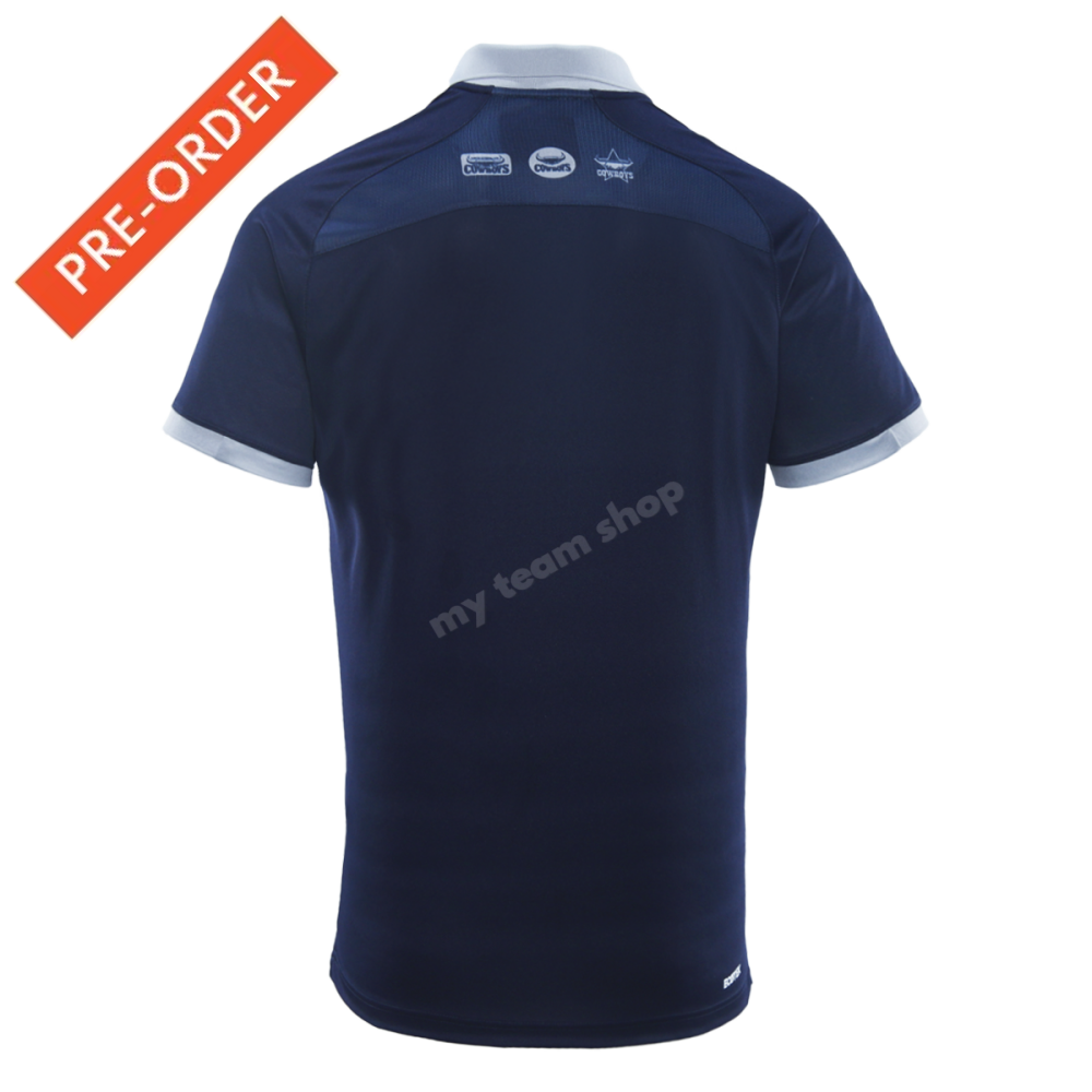 North Queensland Cowboys 2025 Nrl Media Polo Navy Media Polo