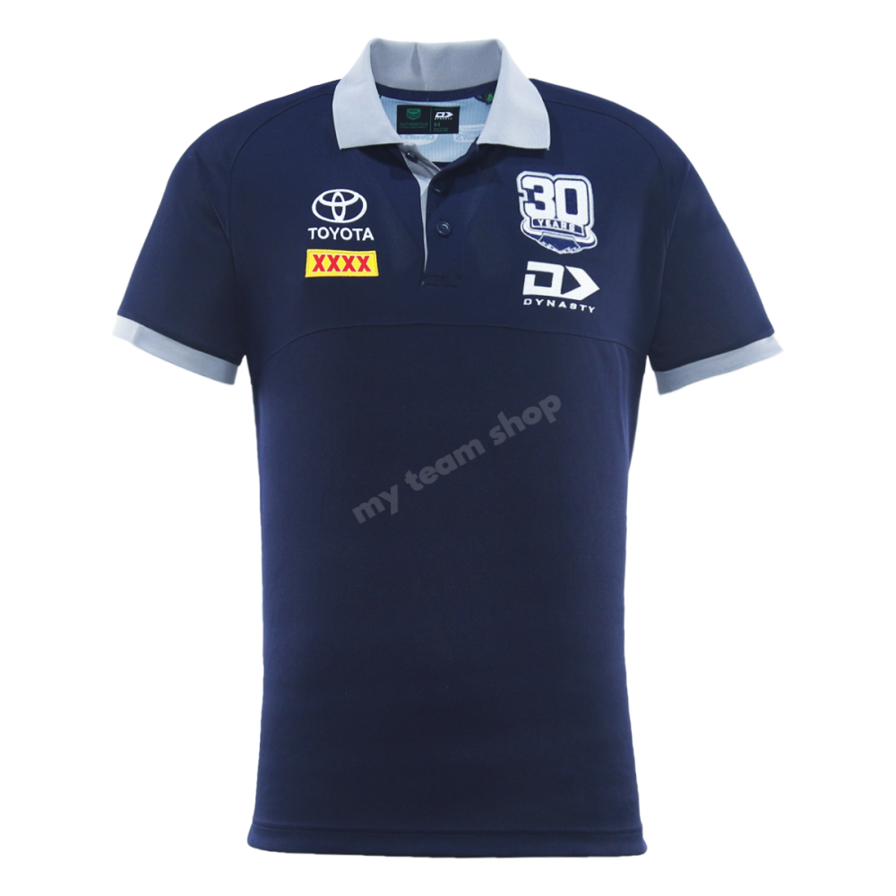 North Queensland Cowboys 2025 Nrl Media Polo Navy Media Polo