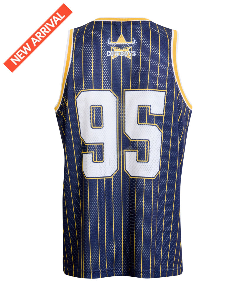 NORTH QUEENSLAND COWBOYS NRL ADULT BASKETBALL SINGLET NRL Basketball Singlet