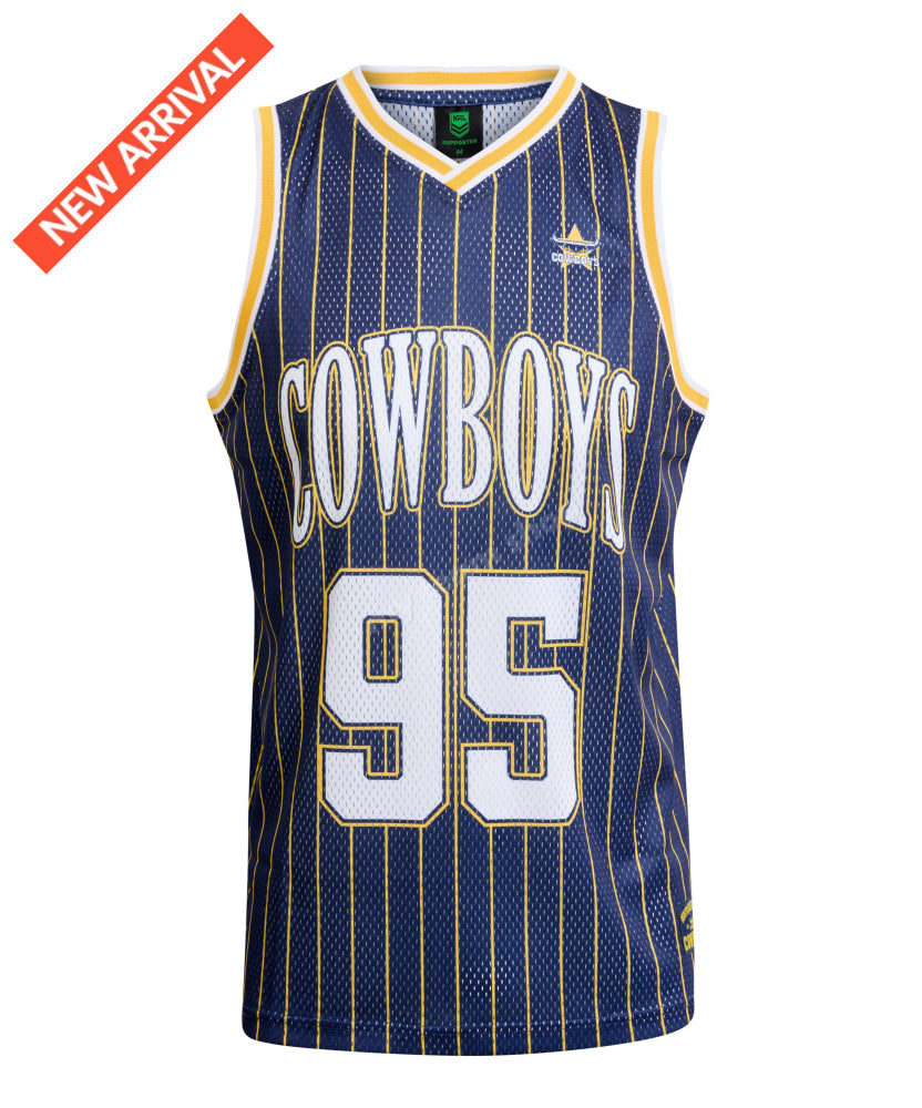 NORTH QUEENSLAND COWBOYS NRL ADULT BASKETBALL SINGLET NRL Basketball Singlet