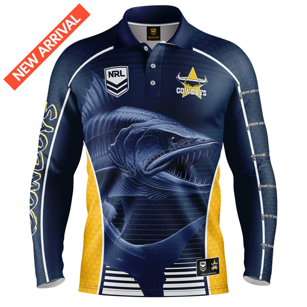 North Queensland Cowboys Nrl ’Barracuda’ Fishing Shirt Fishing Shirt