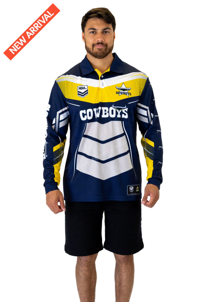 NORTH QUEENSLAND COWBOYS NRL ’CYBER’ FISHING SHIRT NRL Fishing Shirt