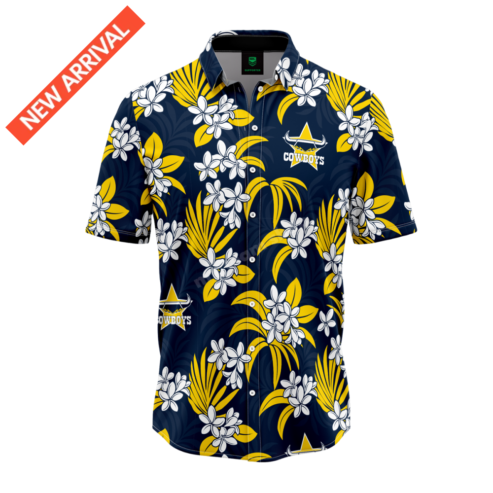NORTH QUEENSLAND COWBOYS NRL ’’REEF’’ HAWAIIAN SHIRT NRL Hawaiian Shirt