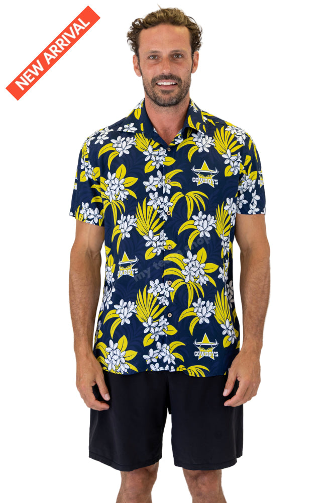 NORTH QUEENSLAND COWBOYS NRL ’’REEF’’ HAWAIIAN SHIRT NRL Hawaiian Shirt