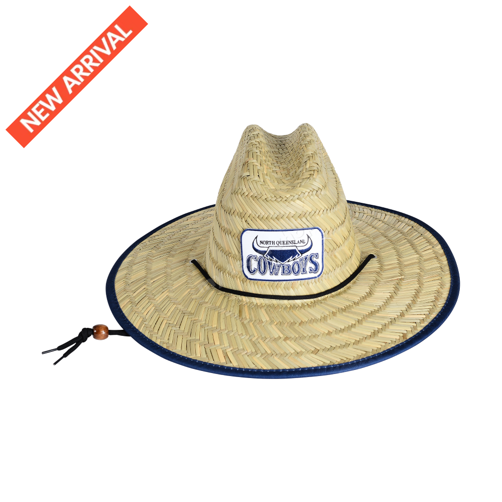 NORTH QUEENSLAND COWBOYS NRL RETRO STRAW HAT NRL headwear