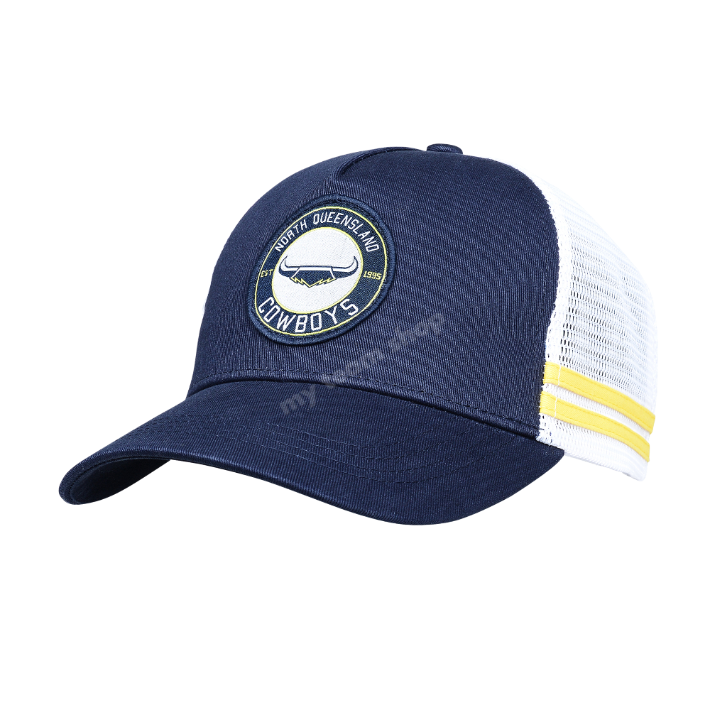 North Queensland Cowboys Nrl Stripe Trucker Caps Headwear