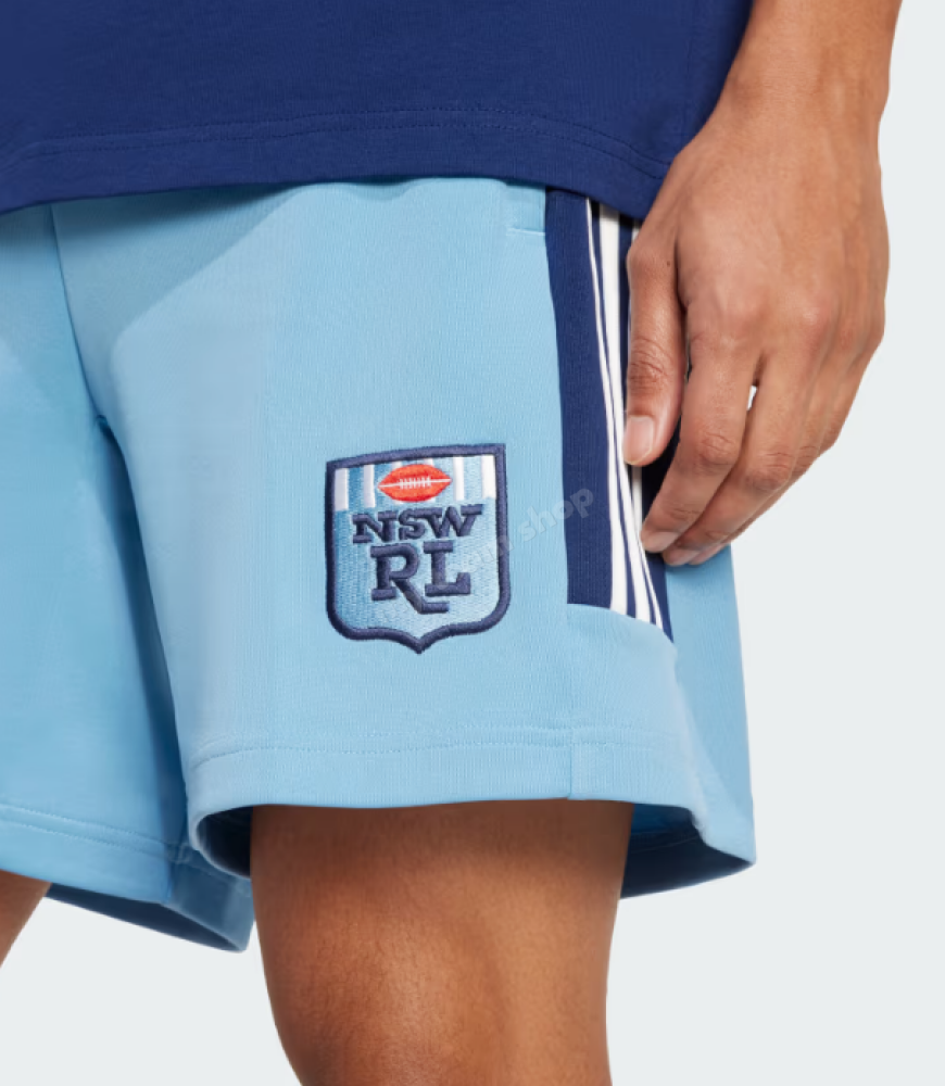 Nsw State Of Origin 2025 Sky Blue Tiro Shorts Nrl Shorts