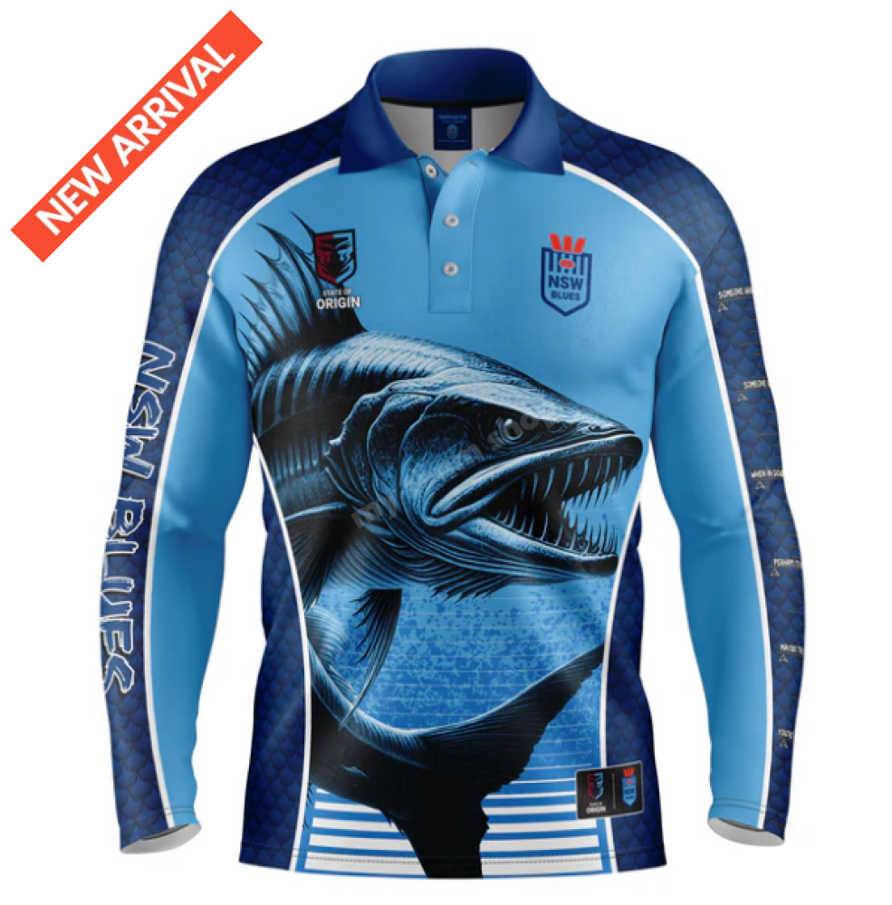 Nsw State Of Origin Nrl ’Barracuda’ Fishing Shirt Fishing Shirt