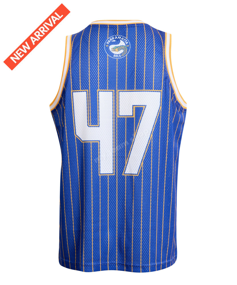 PARRAMATTA EELS NRL ADULT BASKETBALL SINGLET NRL Basketball Singlet