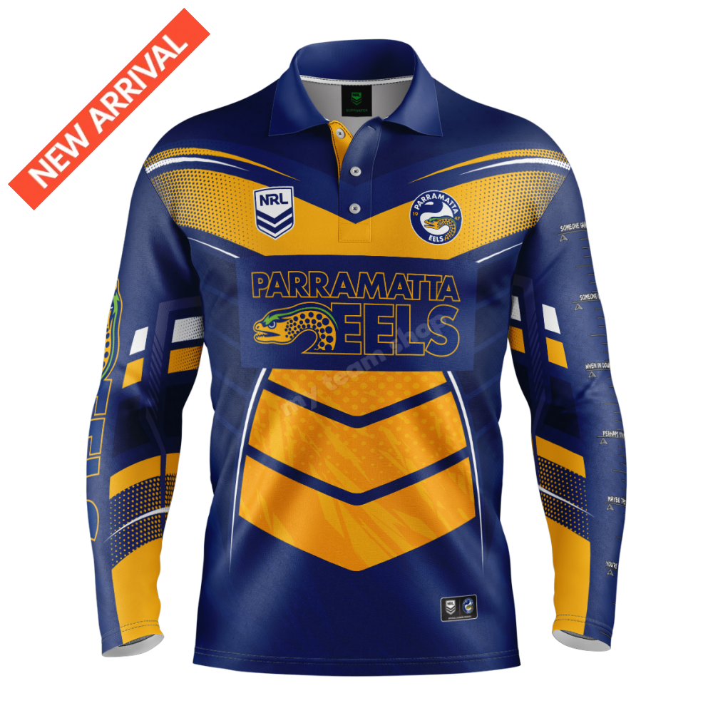 PARRAMATTA EELS NRL ’CYBER’ FISHING SHIRT NRL Fishing Shirt