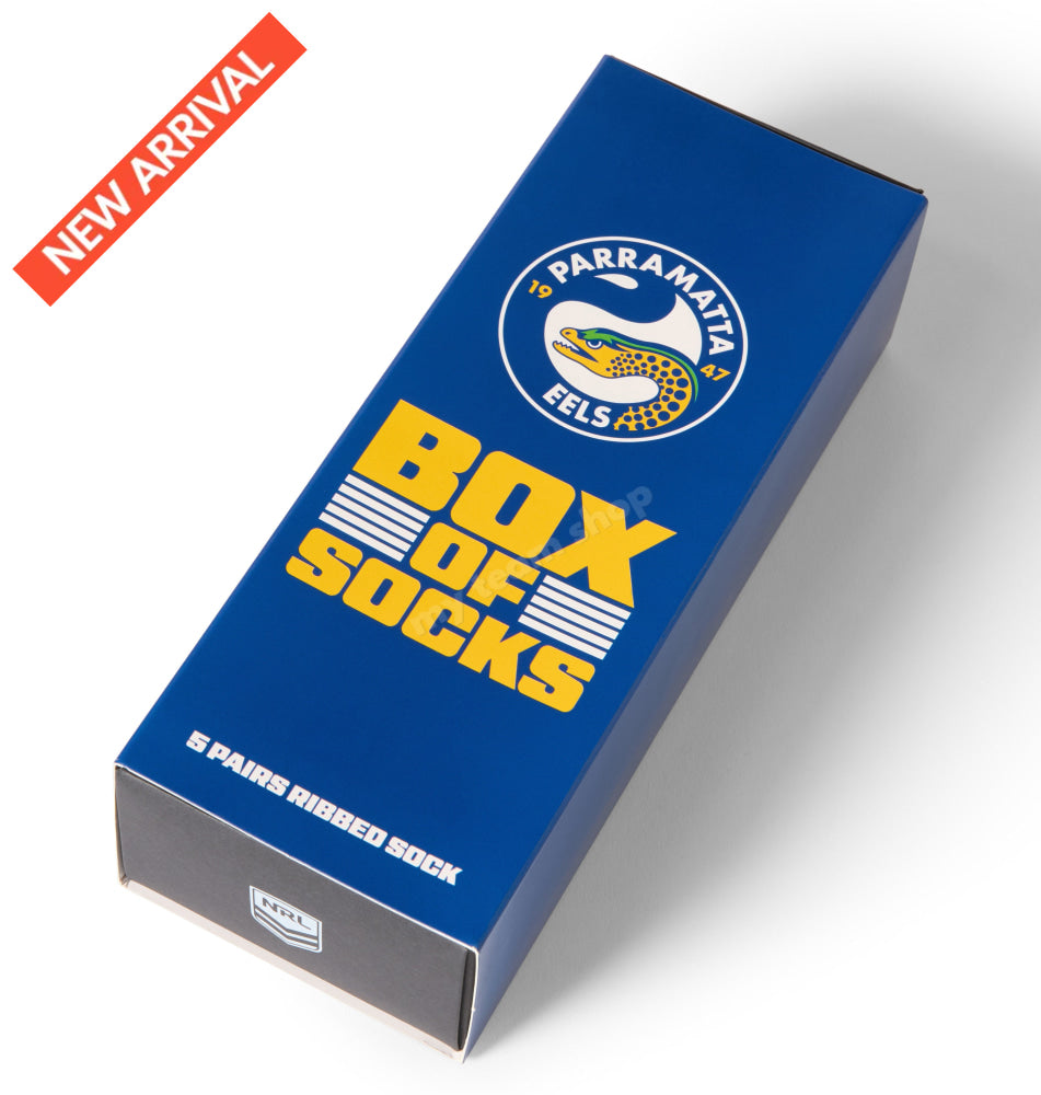 PARRAMATTA EELS NRL EVERYDAY BOX OF SOCKS NRL Everyday Socks