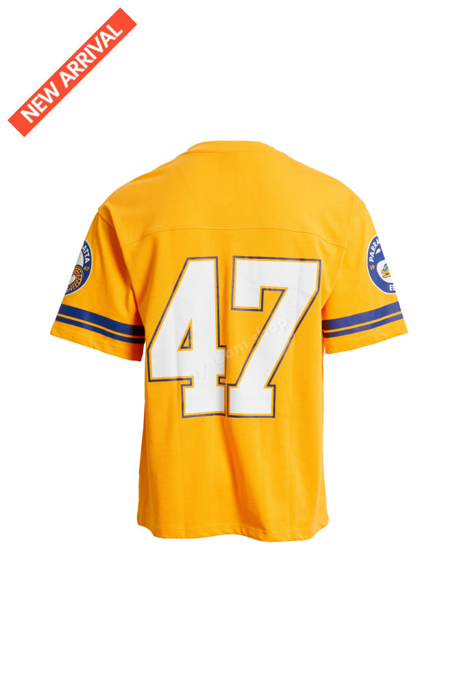 Parramatta Eels Nrl Oversized Gridiron T-Shirt Gridiron Shirt