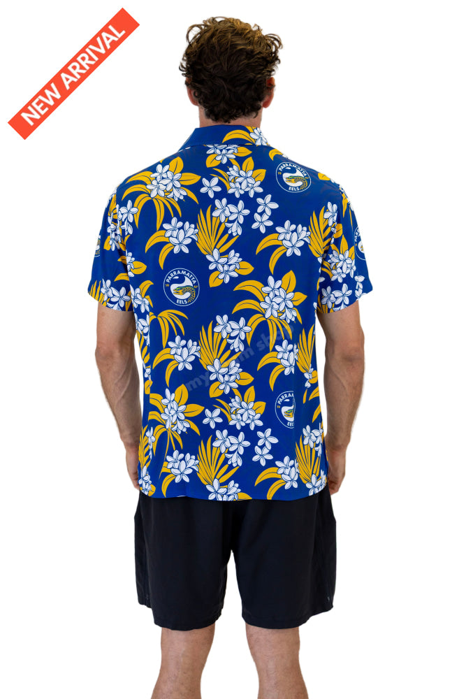 PARRAMATTA EELS NRL ’’REEF’’ HAWAIIAN SHIRT NRL Hawaiian Shirt