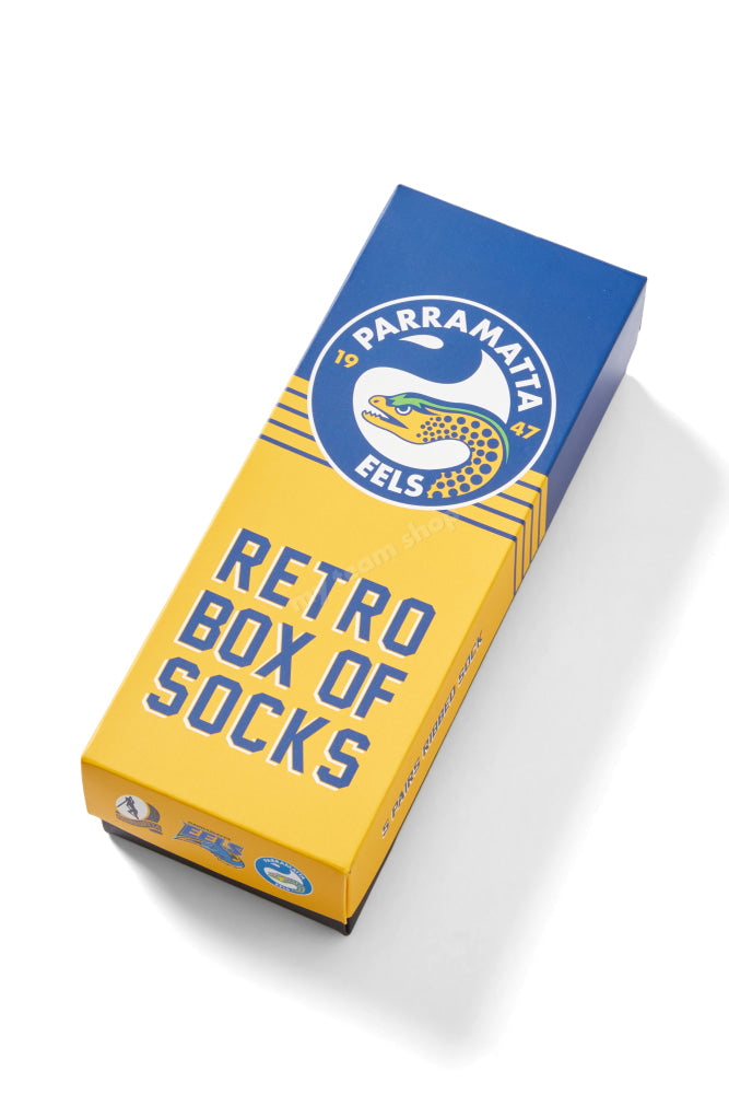 Parramatta Eels Nrl Retro Box Of Socks Retro Socks