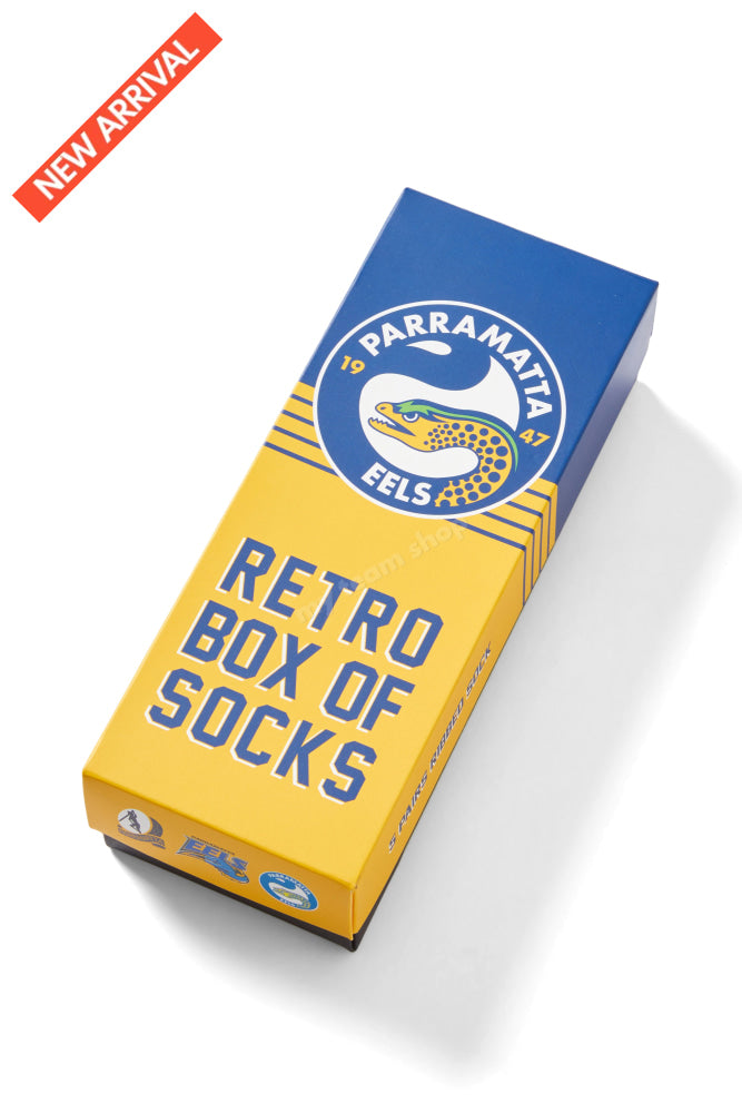 Parramatta Eels Nrl Retro Box Of Socks Retro Socks