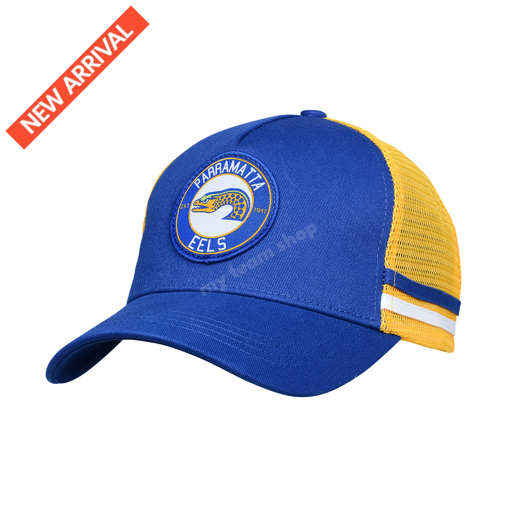 Parramatta Eels Nrl Stripe Trucker Caps Headwear