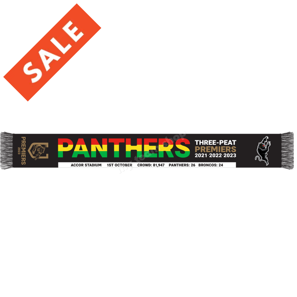 Penrith Panthers 2023 Nrl Premiership Scarf Scarf