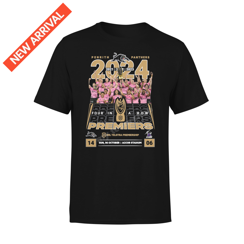 Penrith Panthers 2024 Nrl Premiers Photo Tee Premiers Tee