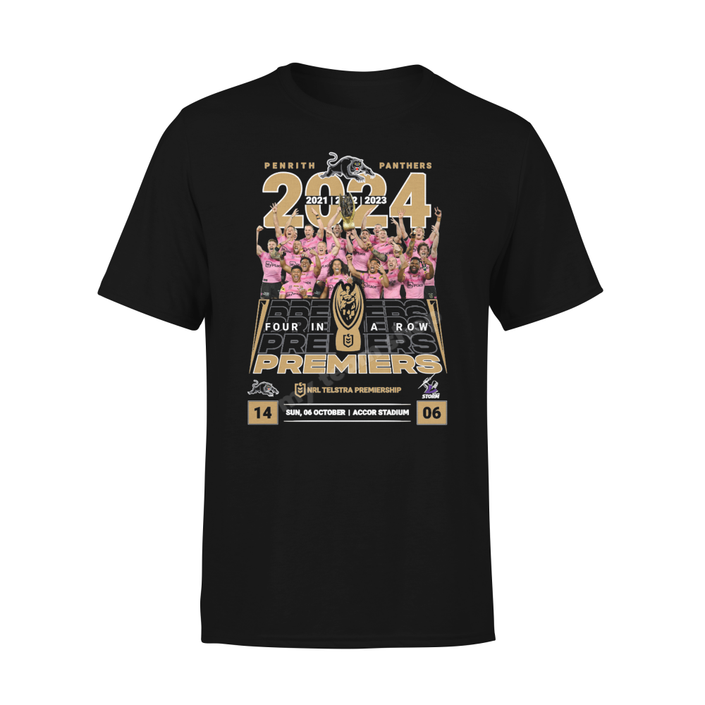 Penrith Panthers 2024 Nrl Premiers Photo Tee Premiers Tee