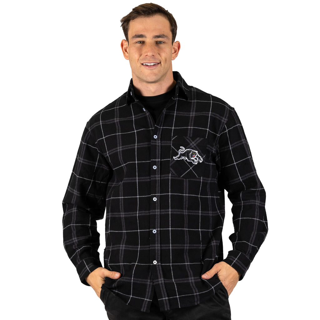 Penrith Panthers Nrl ’Mustang’ Flannel Shirt Model Front