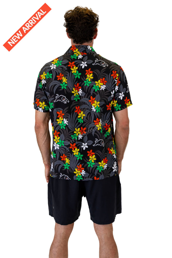 PENRITH PANTHERS NRL ’’REEF’’ HAWAIIAN SHIRT NRL Hawaiian Shirt