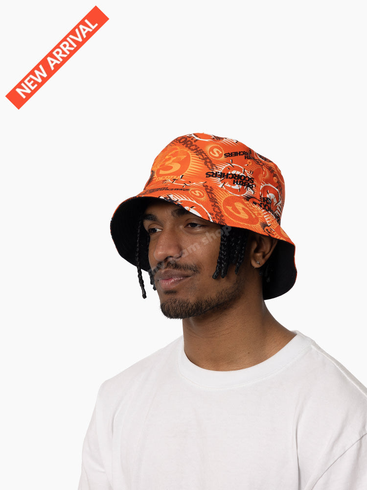 PERTH SCORCHERS BBL REVERSIBLE BUCKET HAT L/XL CRICKET Headwear