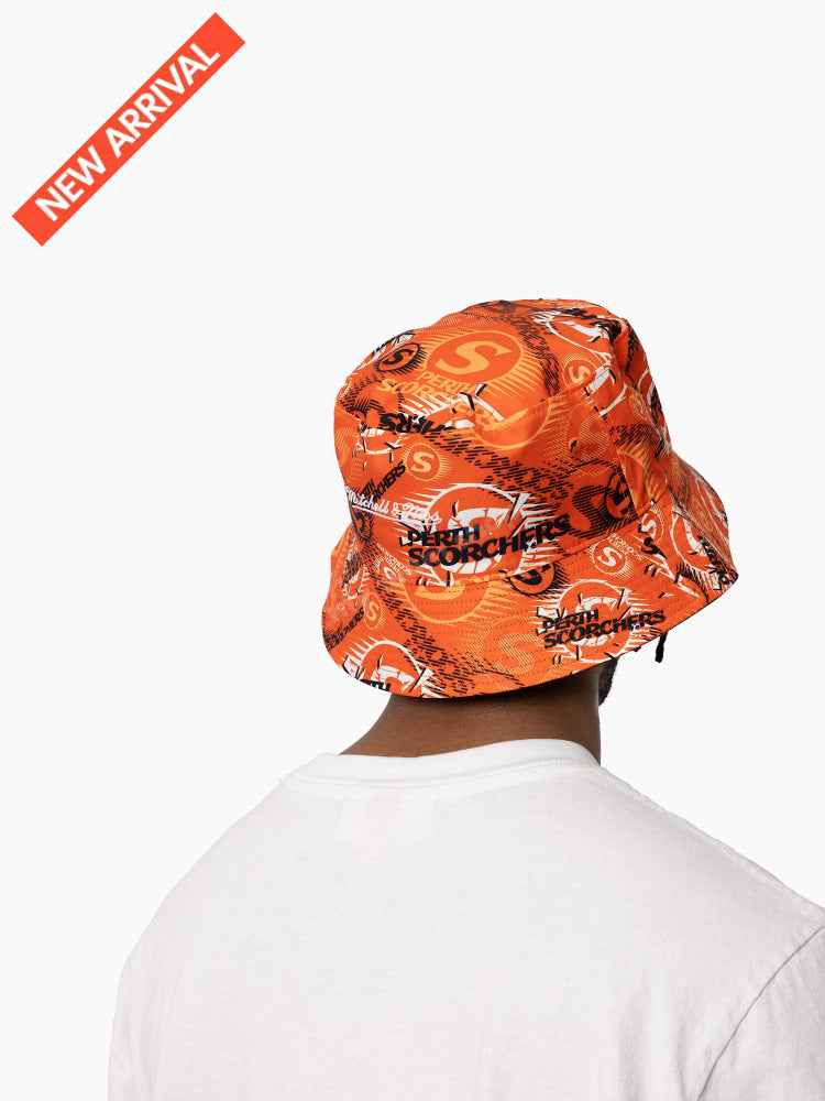 PERTH SCORCHERS BBL REVERSIBLE BUCKET HAT L/XL CRICKET Headwear