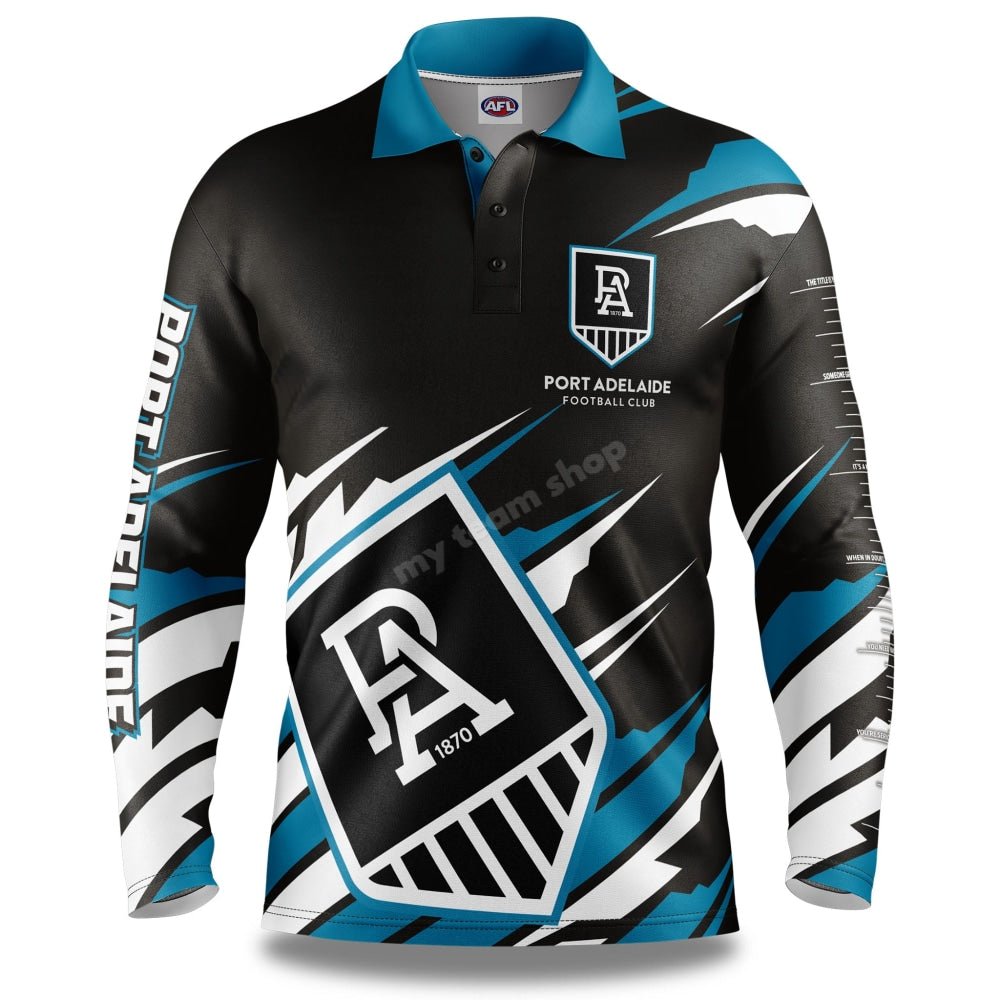 Port Adelaide Afl Ignition Fishing Shirt Fishing Shirt