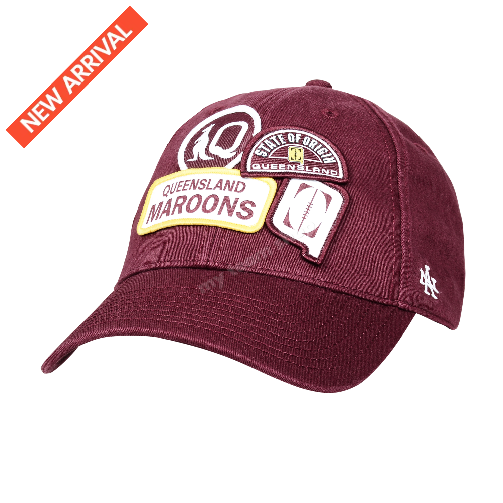 QLD MAROONS 2025 NRL RETRO BADGE ICONIC CAP NRL headwear