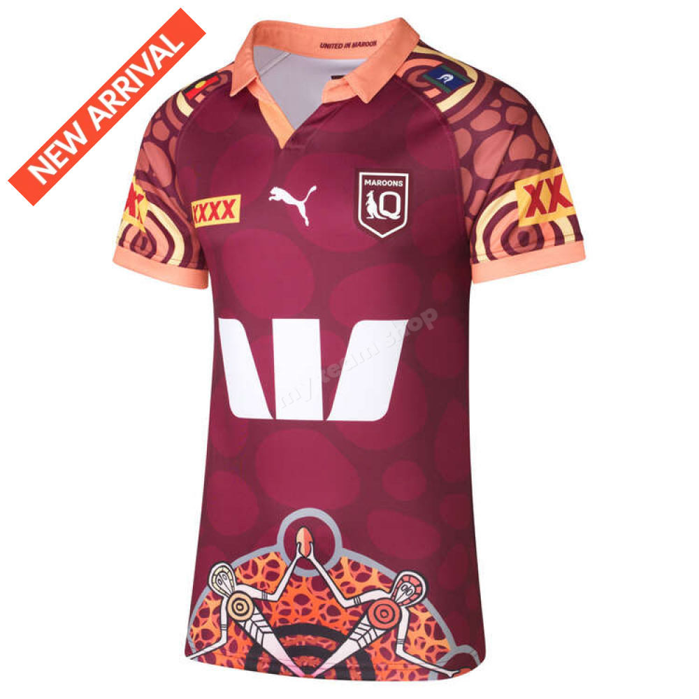 Qld Maroons State Of Origin 2024 Nrl Indigenous Jersey Replica Jersey