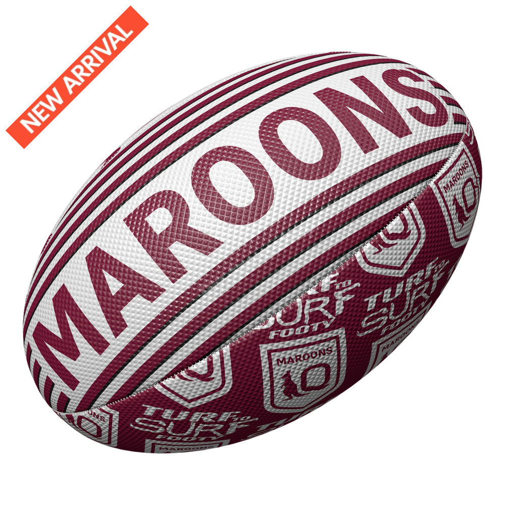 QLD MAROONS STATE OF ORIGIN ’TURF TO SURF’ BEACH FOOTY NRL Football