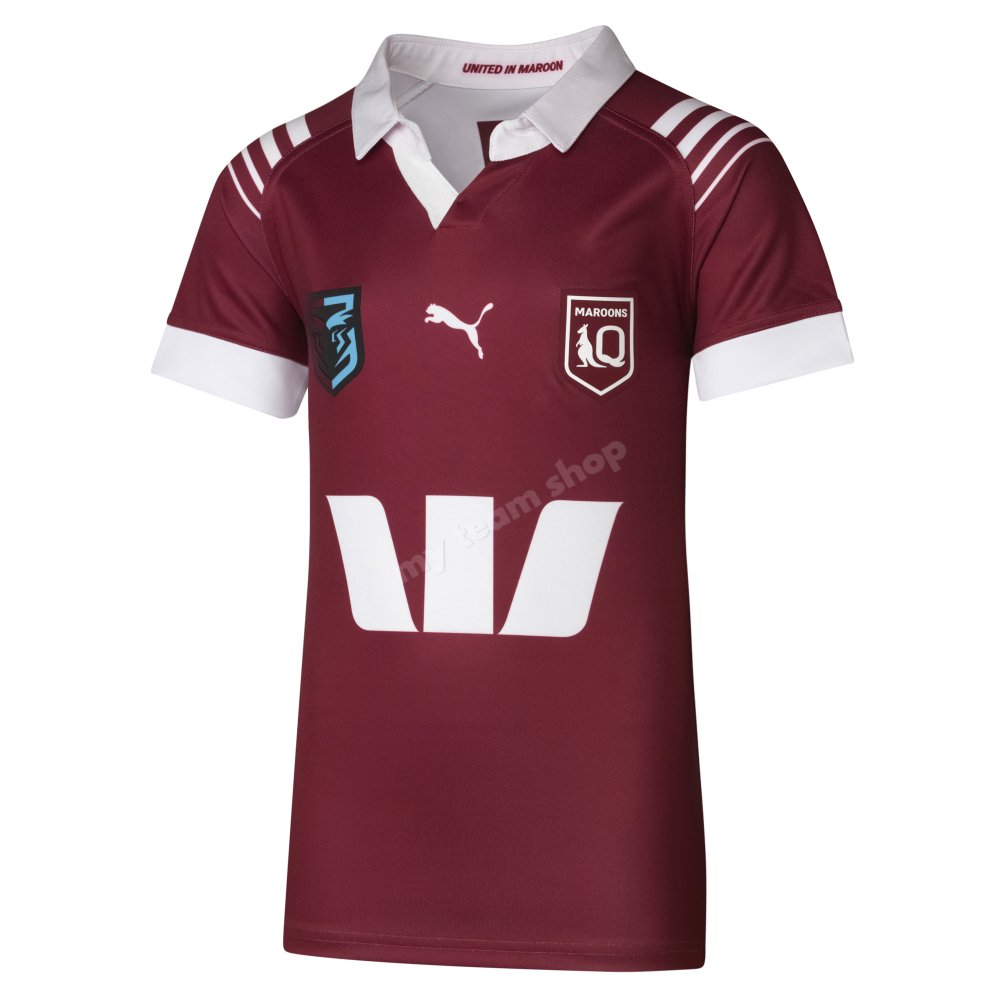 Qld State Of Origin 2024 NRL Maroons Youth Jersey Replica Jersey