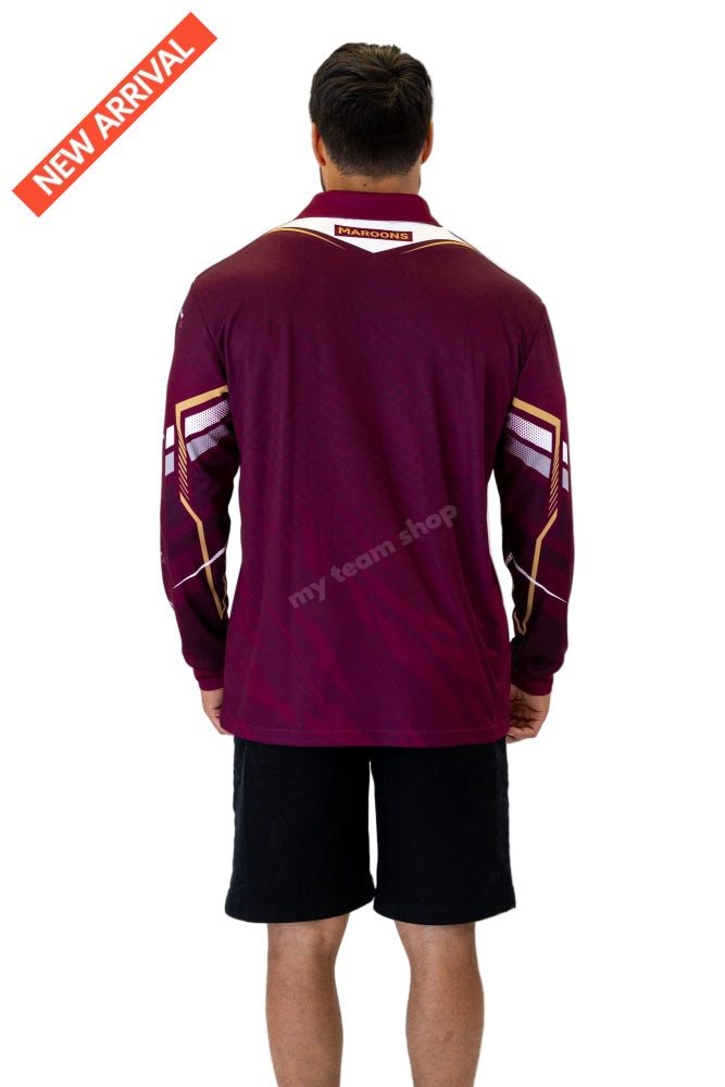 QLD STATE OF ORIGIN NRL ’CYBER’ FISHING SHIRT NRL Fishing Shirt