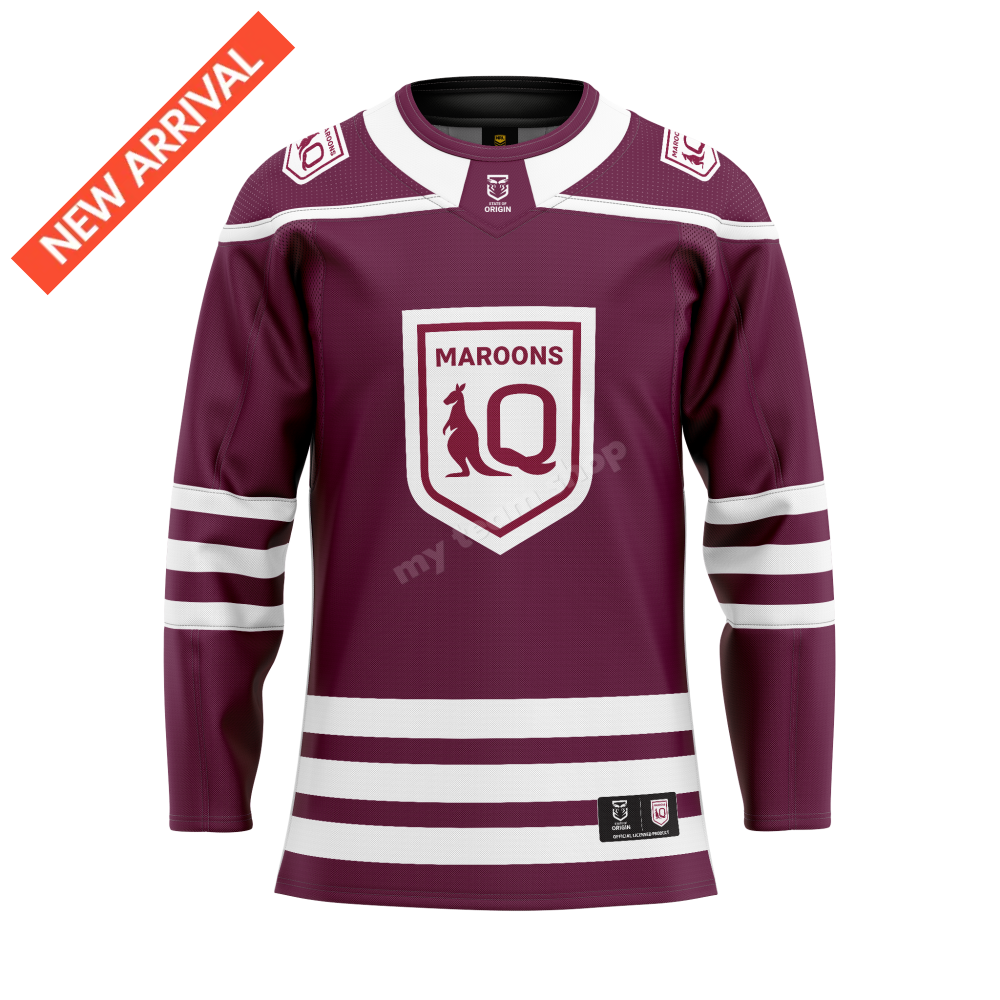 QLD STATE OF ORIGIN NRL ’ENFORCER’ HOCKEY JERSEY NRL Hockey Jersey
