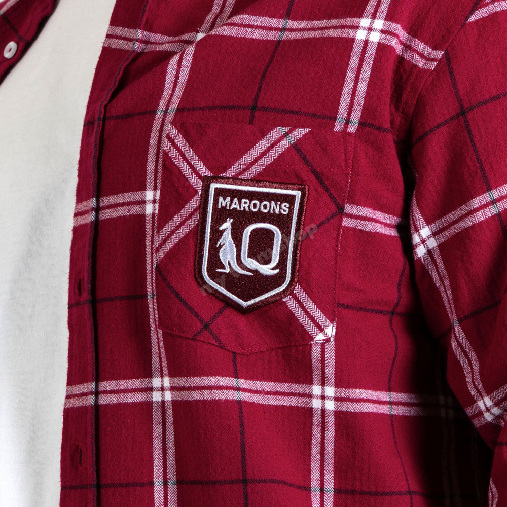 QLD STATE OF ORIGIN NRL ’MUSTANG’ FLANNEL SHIRT NRL Flannel Shirt