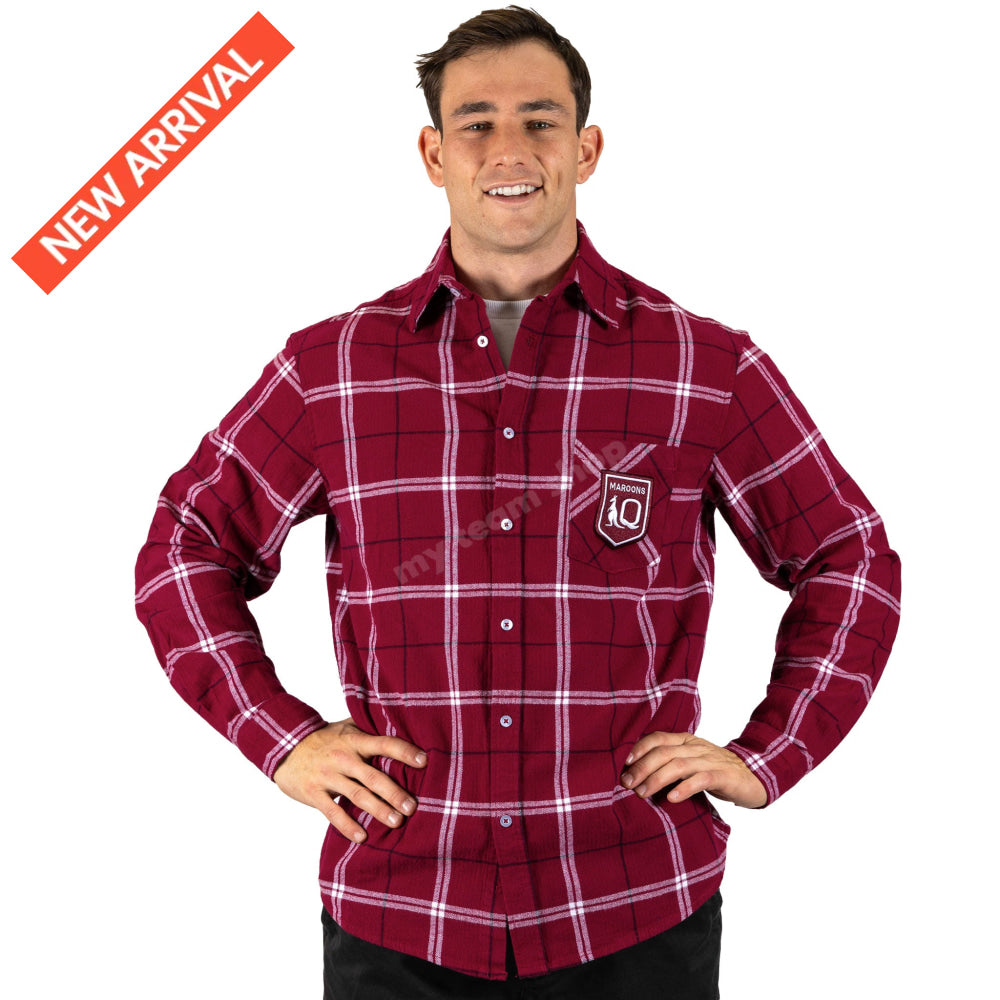 QLD STATE OF ORIGIN NRL ’MUSTANG’ FLANNEL SHIRT NRL Flannel Shirt