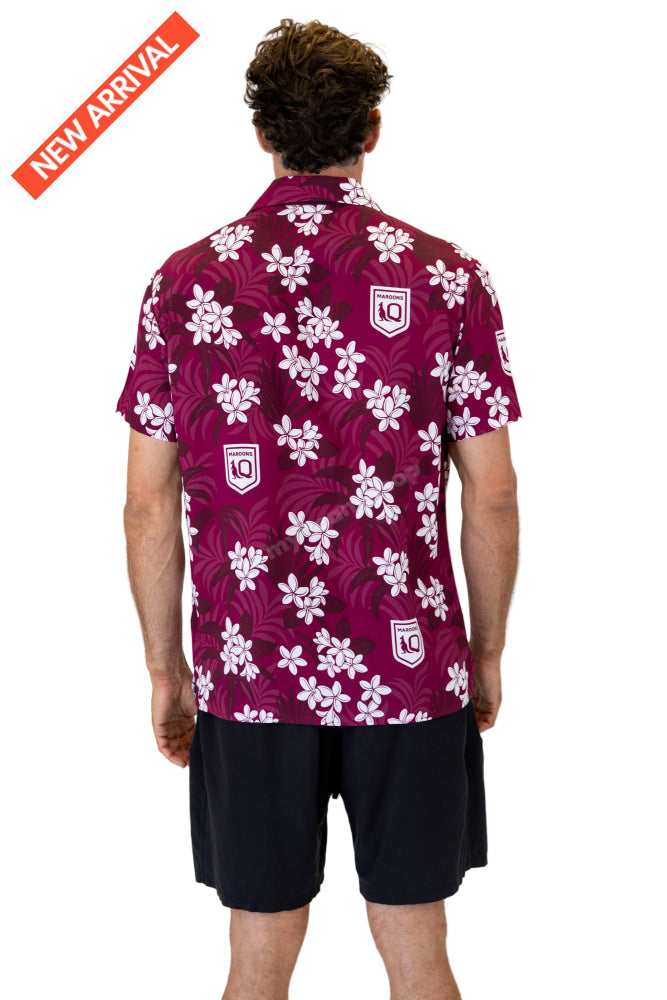 QLD STATE OF ORIGIN ’’REEF’’ HAWAIIAN SHIRT NRL Hawaiian Shirt