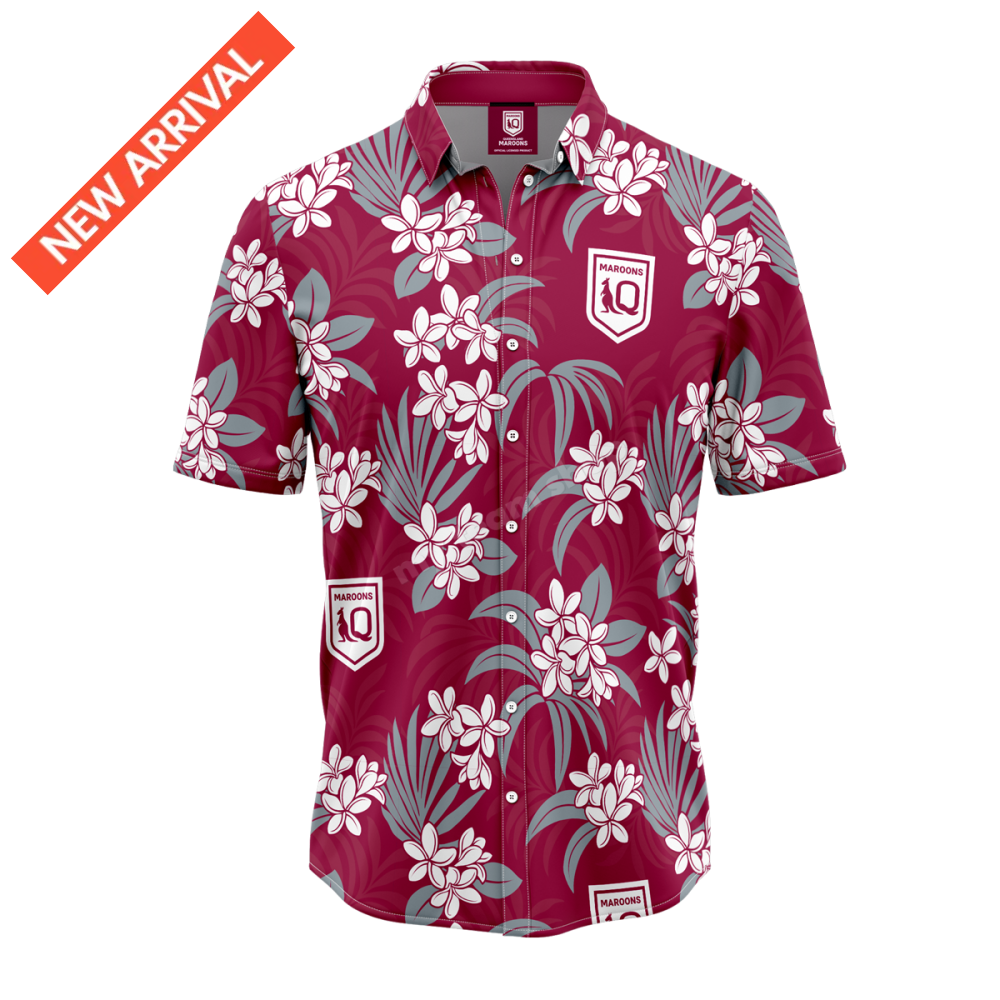 QLD STATE OF ORIGIN ’’REEF’’ HAWAIIAN SHIRT NRL Hawaiian Shirt