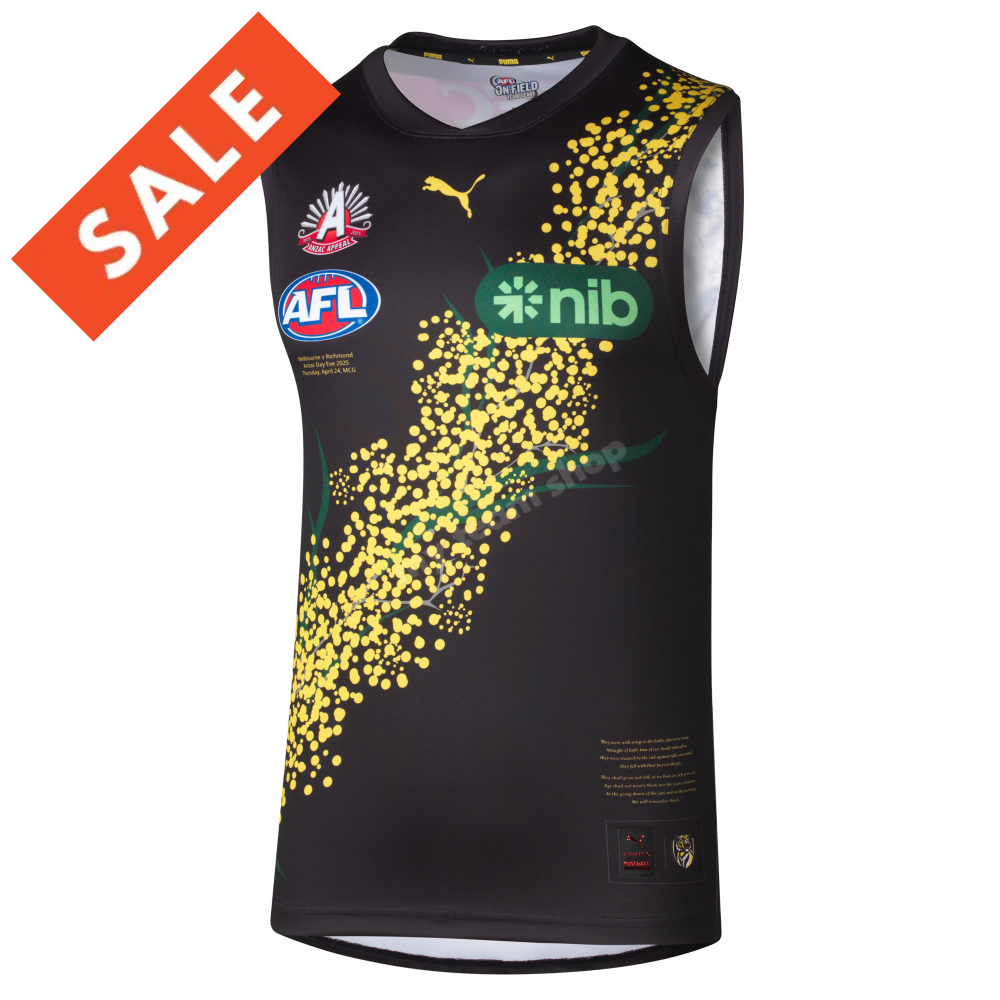 RICHMOND TIGERS 2025 AFL ANZAC GUERNSEY AFL Guernsey