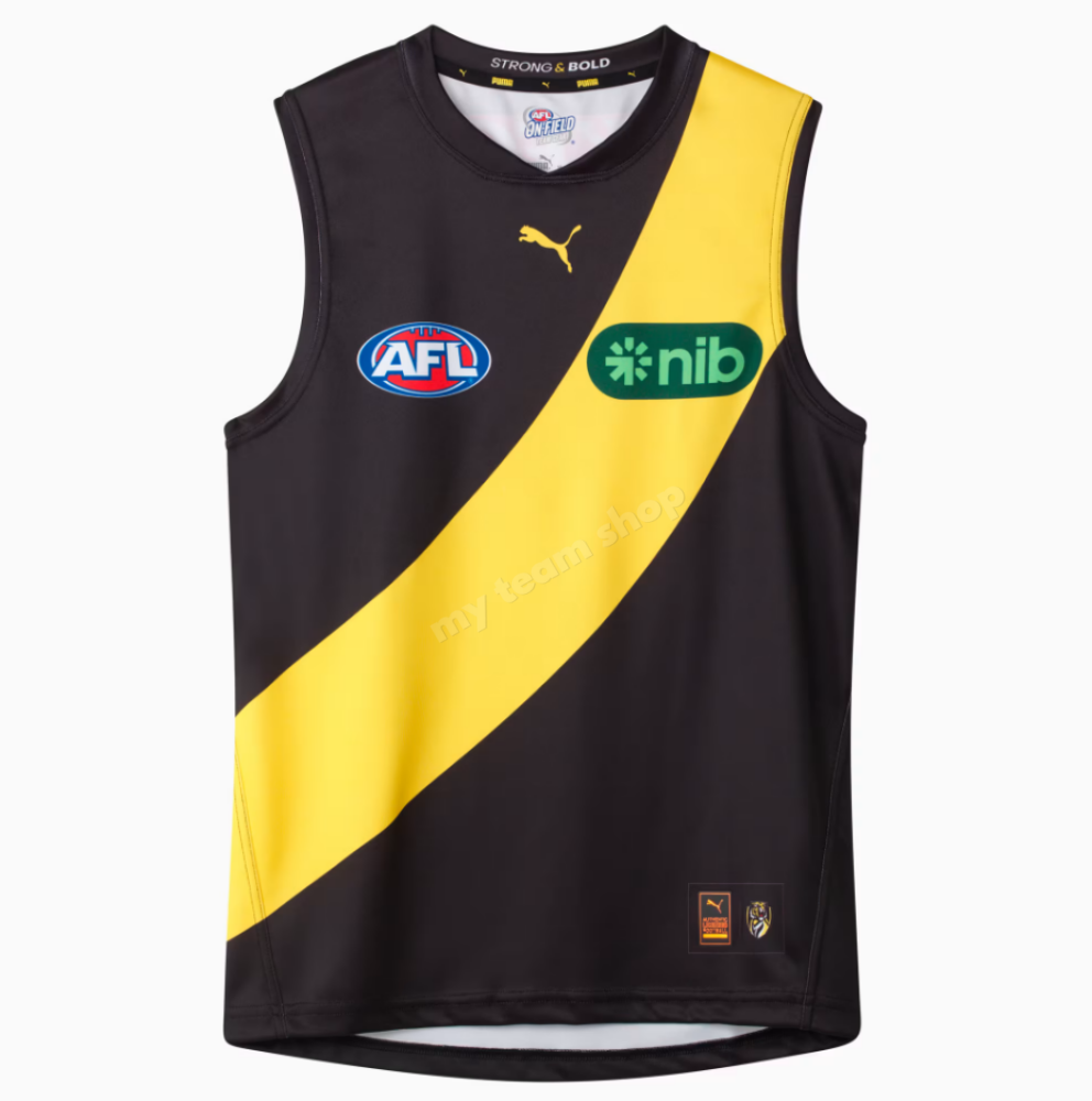 Richmond Tigers 2025 Afl Home Guernsey Guernsey