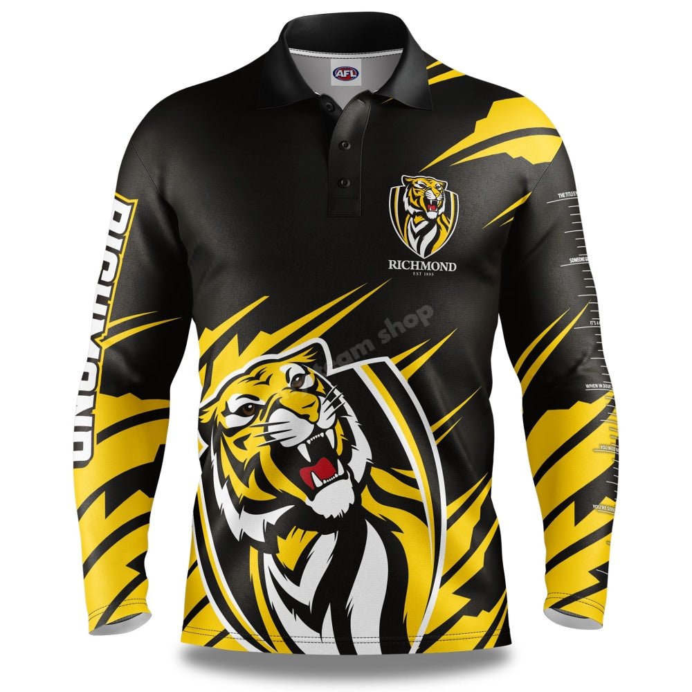 Richmond Tigers Afl Ignition Fishing Shirt Fishing Shirt