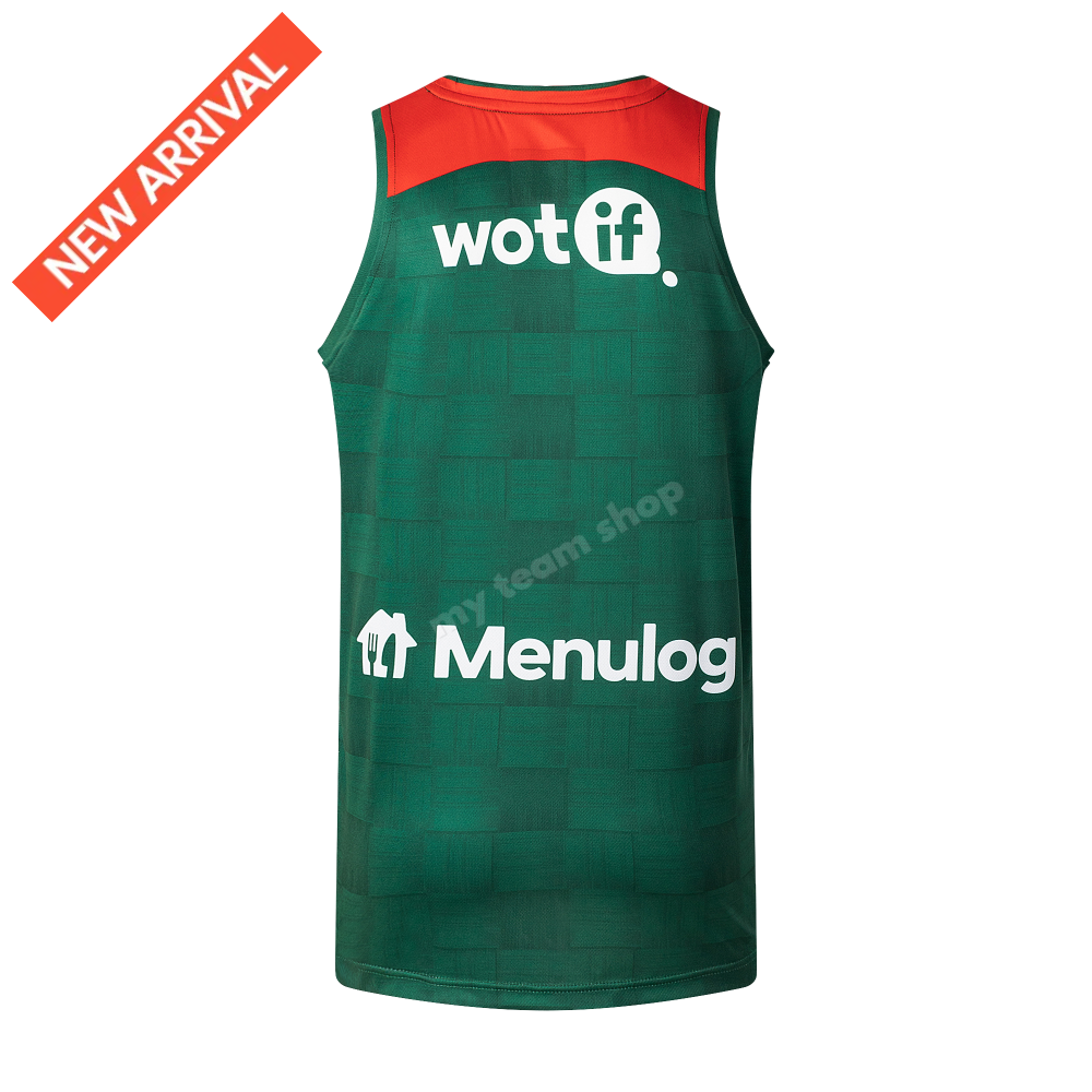 SOUTH SYDNEY RABBITOHS 2026 NRL GREEN TRAINING SINGLET NRL Training Singlet