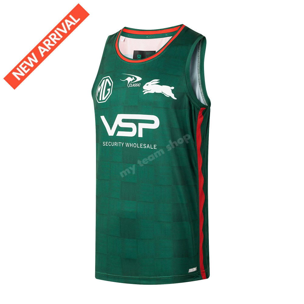 SOUTH SYDNEY RABBITOHS 2026 NRL GREEN TRAINING SINGLET NRL Training Singlet