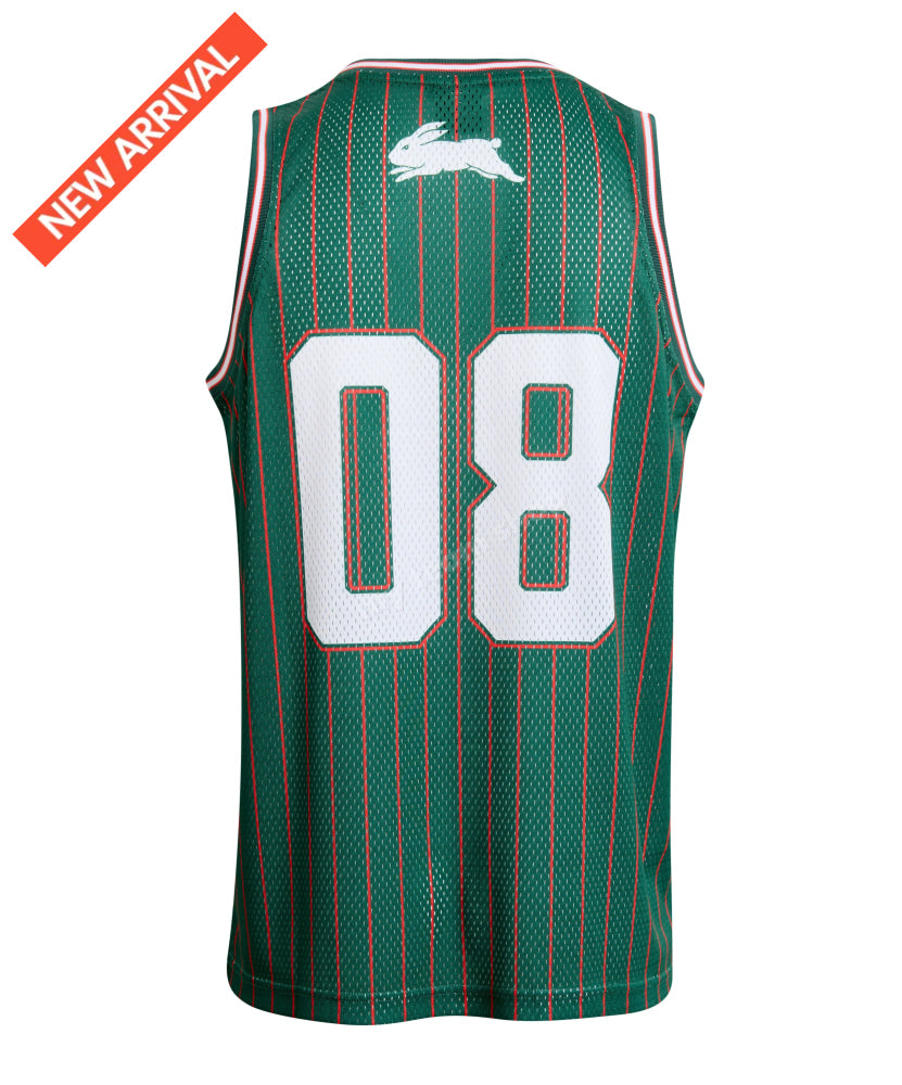 SOUTH SYDNEY RABBITOHS NRL ADULT BASKETBALL SINGLET NRL Basketball Singlet