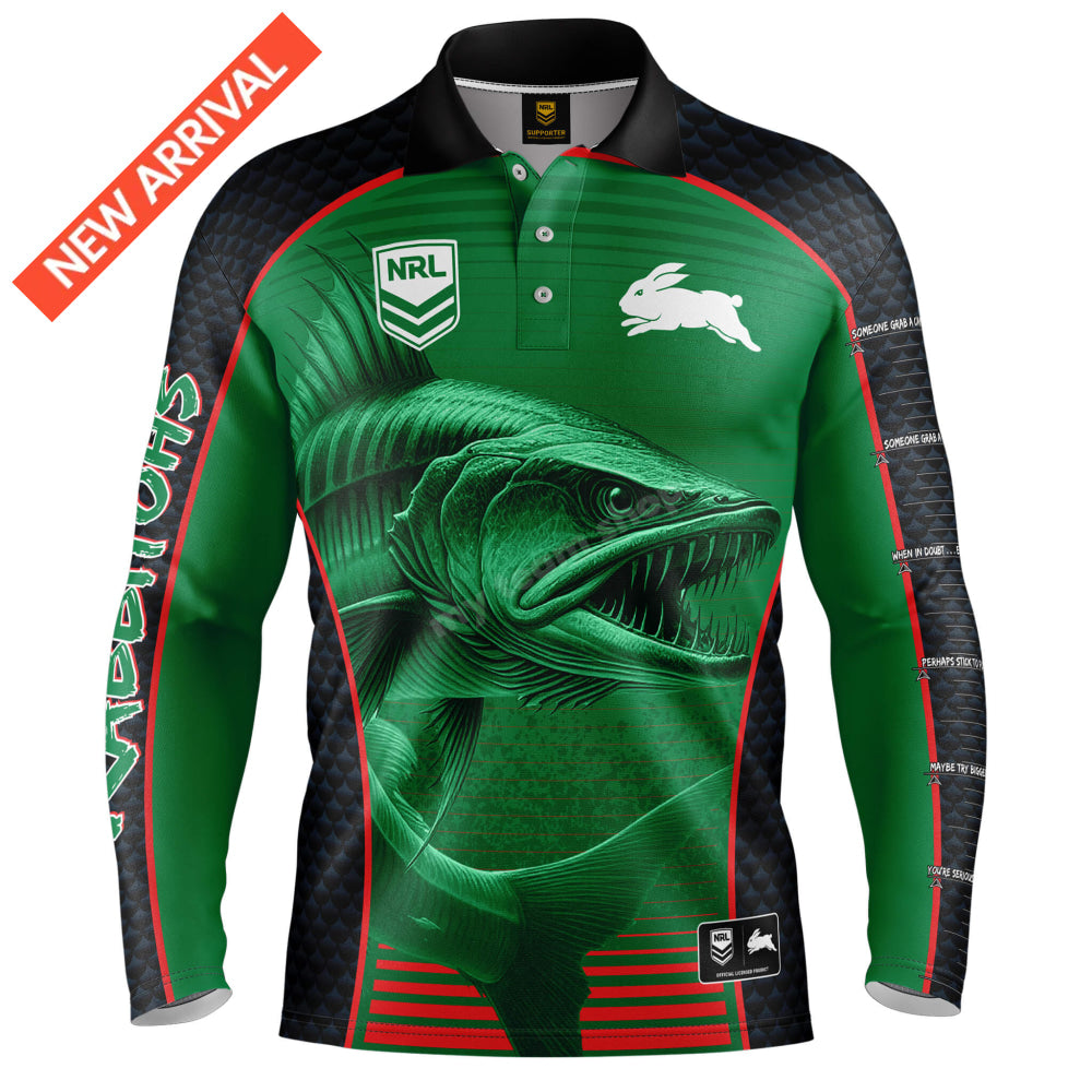 South Sydney Rabbitohs Nrl ’Barracuda’ Fishing Shirt Fishing Shirt