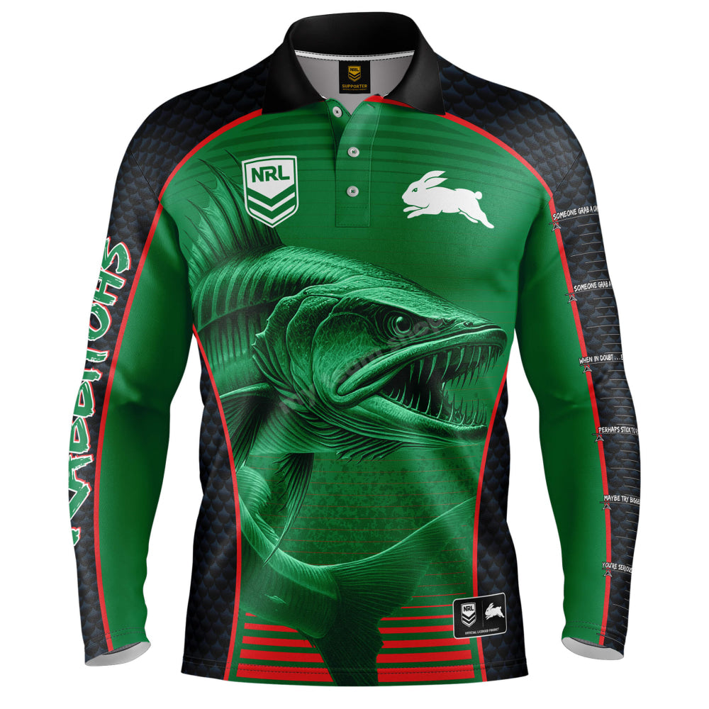 South Sydney Rabbitohs Nrl ’Barracuda’ Fishing Shirt Fishing Shirt